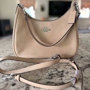 Coach Beige Leather Shoulder Bag